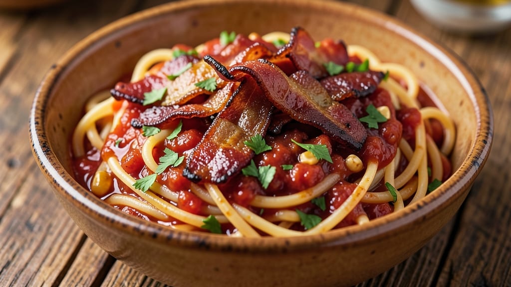 Bacon Spaghetti Sauce Recipe: Smoky Porky Umami That Clings to Every Strand