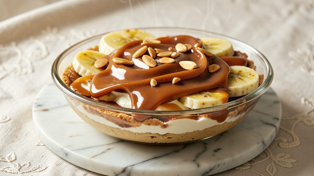 Banoffee Pie Caramel Sauce Recipe: Silky Swirl With Toasted Almond Crunch