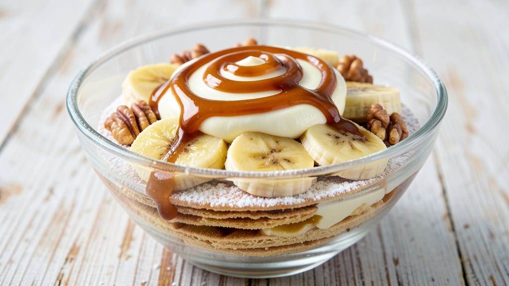 Banana Pudding With Caramel Sauce Recipe: Warm Vanilla Layers and Drizzled Sweetness