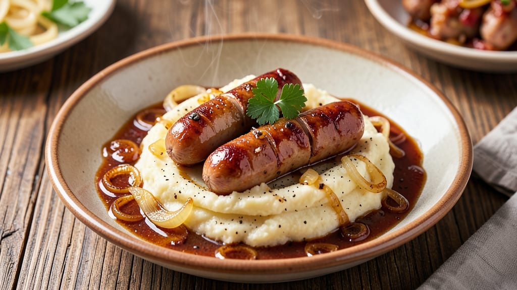 Bangers and Mash Sauce Recipe: Onion-Gravy Richness With Crispy Top