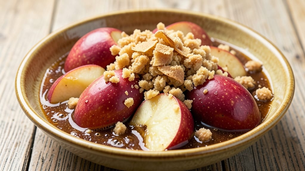 Apple Crumble Sauce Recipe: Warm Spiced Vanilla Bean Swirls