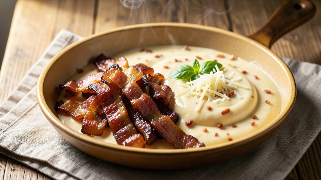Bacon Cheese Sauce Recipe: Crispy Bits and Creamy Velvety Swirl