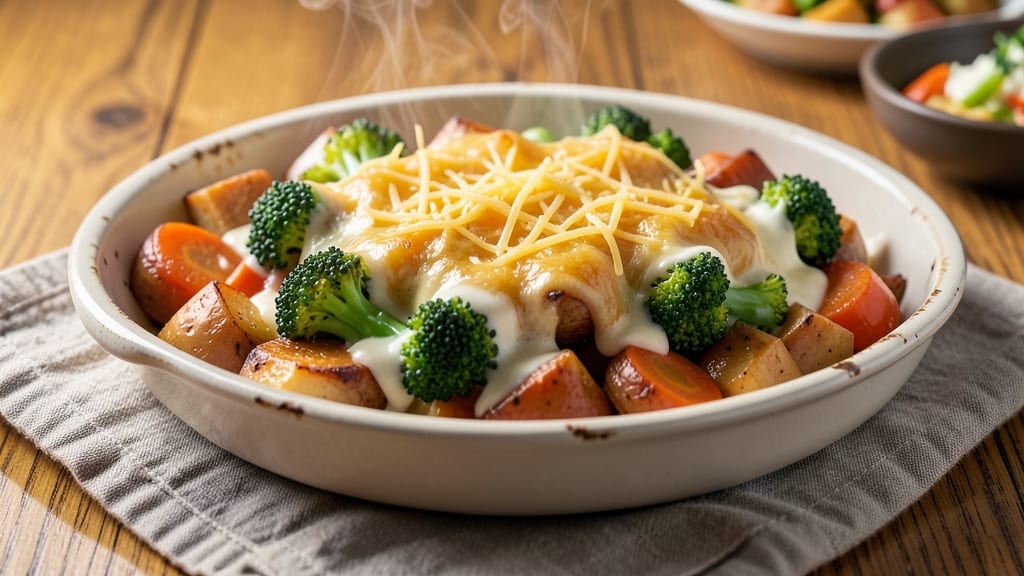Baked Veg in White Sauce Recipe: Velvety Mornay With Crisp-Topped Potatoes
