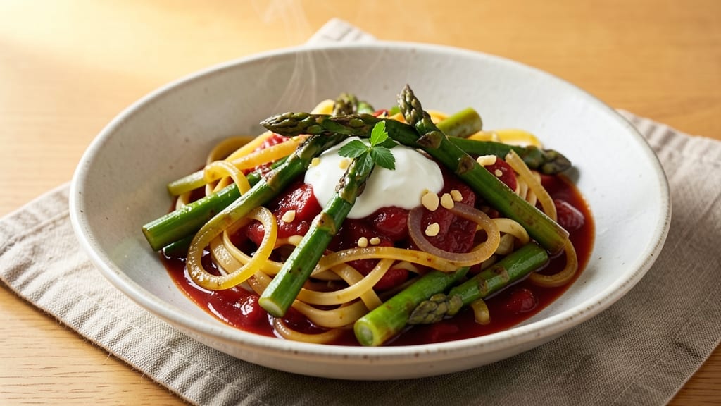 Asparagus Pasta Sauce Recipe: Earthy Greens and Creamy Tomato Harmony